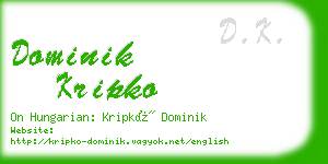 dominik kripko business card